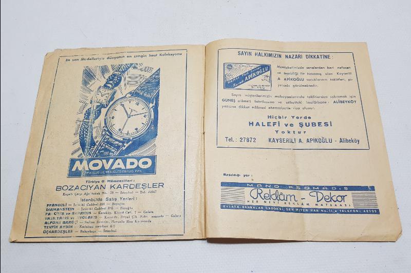 1930'LAR İSTANBUL YEHUDİ MENUHİN KEMAN KONÇERTOSU DAVETİYE KİTAPÇIĞI