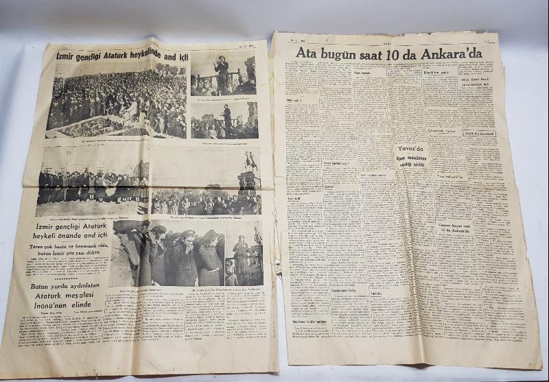 20 KASIM 1938 ULUS GAZETESİ - ATATÜRK'ÜN VEFAT HABERLERİ