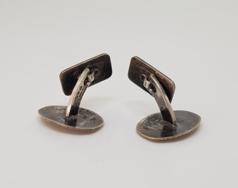 İNİSİYALLİ ALTIN KAPLAMA GÜMÜŞ KOL DÜĞMELERİ 