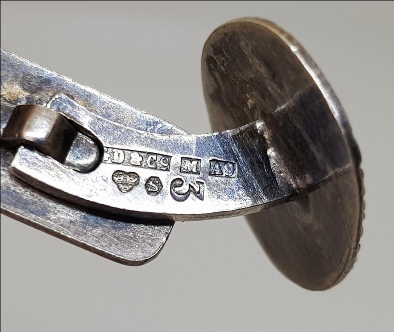 İNİSİYALLİ ALTIN KAPLAMA GÜMÜŞ KOL DÜĞMELERİ 