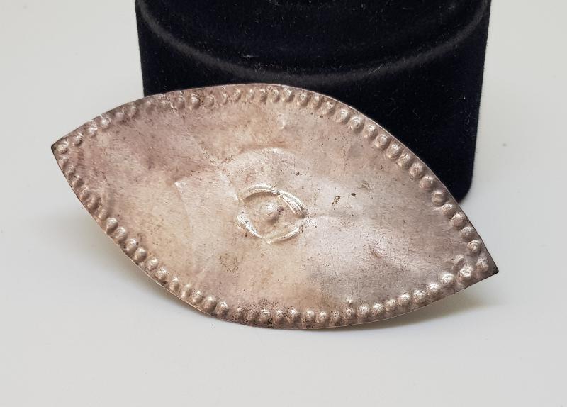 OSMANLI DÖNEMİ GÖZ FORMLU GÜMÜŞ İKONA ADAKLIĞI