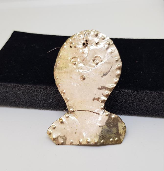 OSMANLI DÖNEMİ İNSAN BAŞI FORMLU GÜMÜŞ İKONA ADAKLIĞI