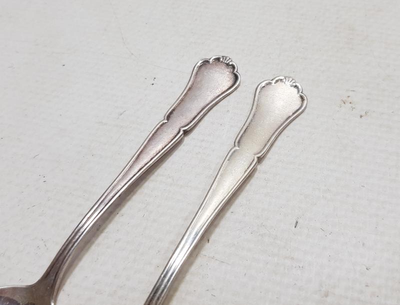 1900'LERDEN BİR ÇİFT GÜMÜŞ ÇAY KAŞIĞI 