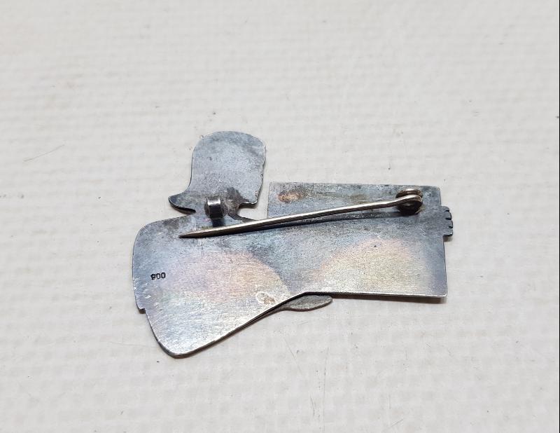 1930'LARDAN KADIN TEMALI ÇOK NADİR GÜMÜŞ CHP ROZETİ 