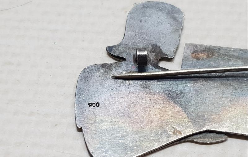 1930'LARDAN KADIN TEMALI ÇOK NADİR GÜMÜŞ CHP ROZETİ 