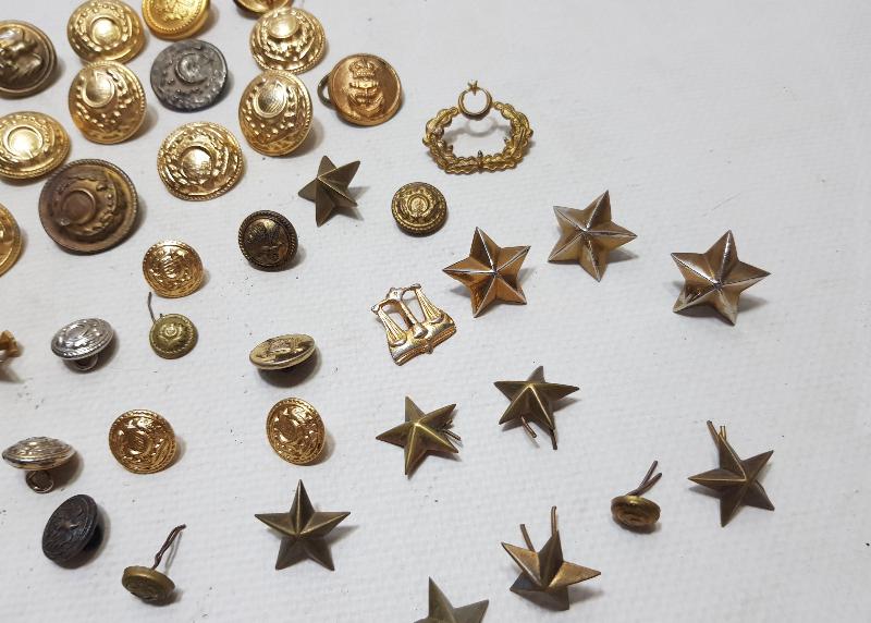 ANTİKA ASKERİ DÜĞME, KOKART VE SPOLET TAKIMI