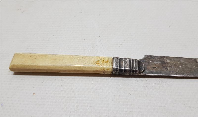 ANTİKA FİL DİŞİ SAPLI GÜMÜŞ MEYVE BIÇAĞI