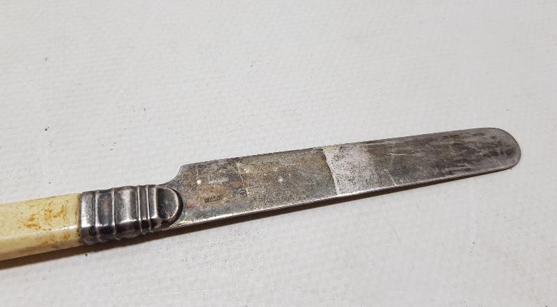 ANTİKA FİL DİŞİ SAPLI GÜMÜŞ MEYVE BIÇAĞI