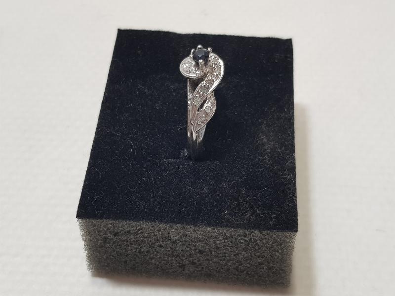 ANTİKA SAFİR TAŞLI PIRLANTA YÜZÜK