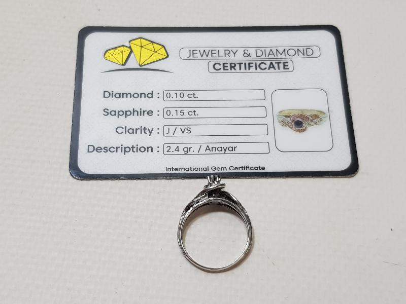 ANTİKA SAFİR TAŞLI PIRLANTA YÜZÜK