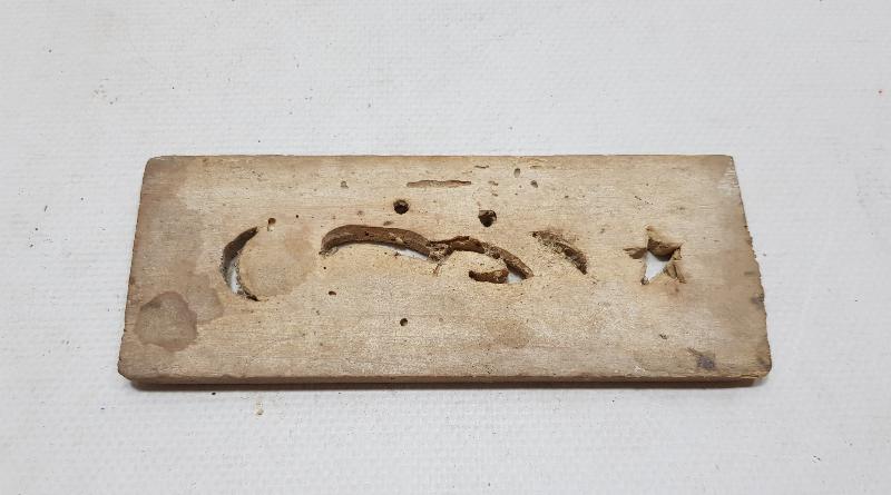 AY YILDIZLI VE OSMANLICA RECEP YAZILI AHŞAP PLAKA 