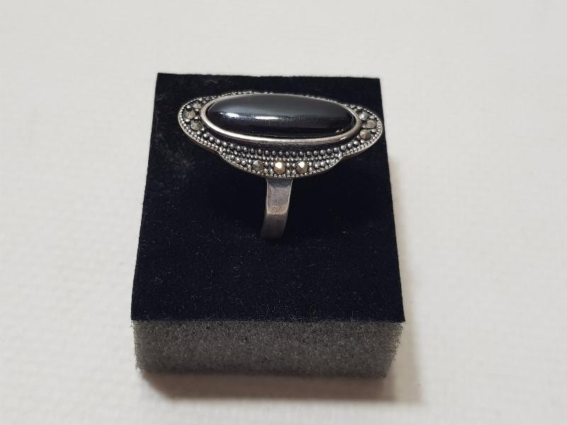 OLTU TAŞLI GÜMÜŞ MEKİK YÜZÜK