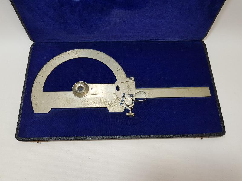 ORJİNAL KUTUSUNDA ANTİKA KONİK AÇI ÖLÇER 