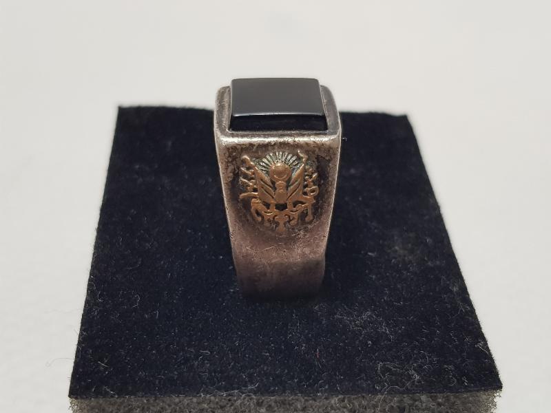 OSMANLI DEVLET ARMALI OLTU TAŞLI GÜMÜŞ YÜZÜK