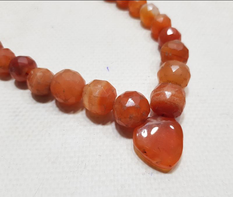 OSMANLI DÖNEMİ FASETA KESİM AKİK TAŞLI GERDANLIK 