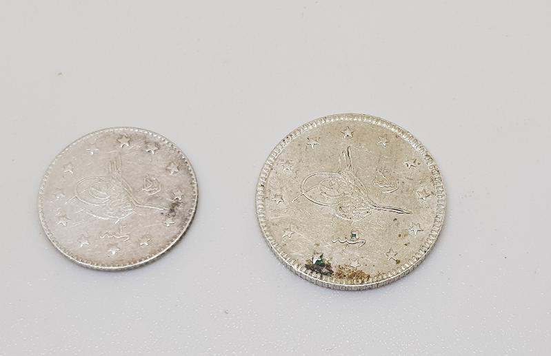 OSMANLI DÖNEMİ GÜMÜŞ 1 KURUŞ VE 2 KURUŞ LOTU