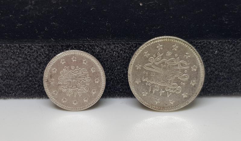 OSMANLI DÖNEMİ GÜMÜŞ 1 KURUŞ VE 2 KURUŞ LOTU