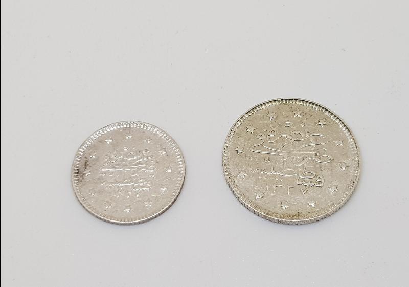 OSMANLI DÖNEMİ GÜMÜŞ 1 KURUŞ VE 2 KURUŞ LOTU