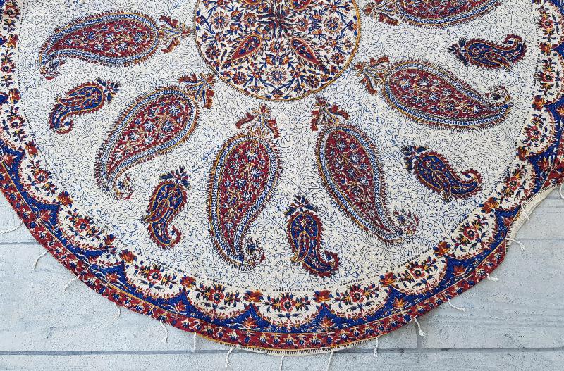 OSMANLI DÖNEMİ İRAN İSFAHAN İŞİ MASA ÖRTÜSÜ