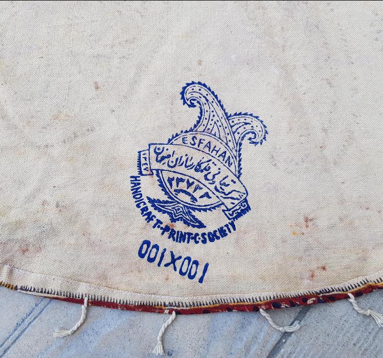 OSMANLI DÖNEMİ İRAN İSFAHAN İŞİ MASA ÖRTÜSÜ