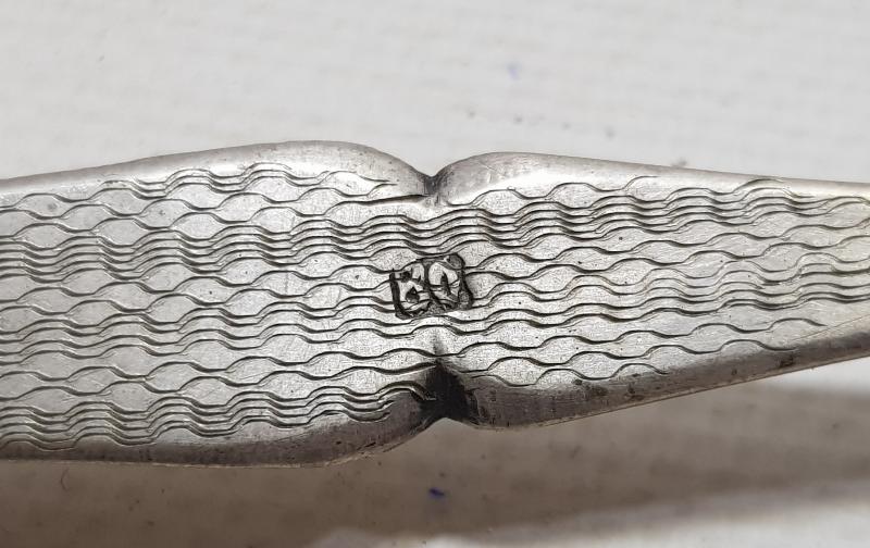 OSMANLI DÖNEMİ İZMİR İŞİ RUMCA YAZILI GÜMÜŞ TATLI KAŞIĞI