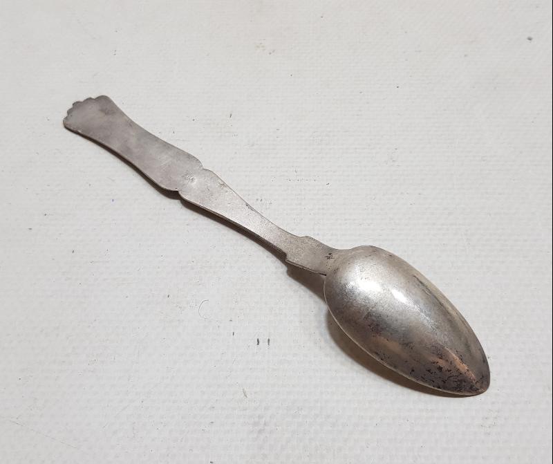 OSMANLI DÖNEMİ İZMİR İŞİ RUMCA YAZILI GÜMÜŞ TATLI KAŞIĞI