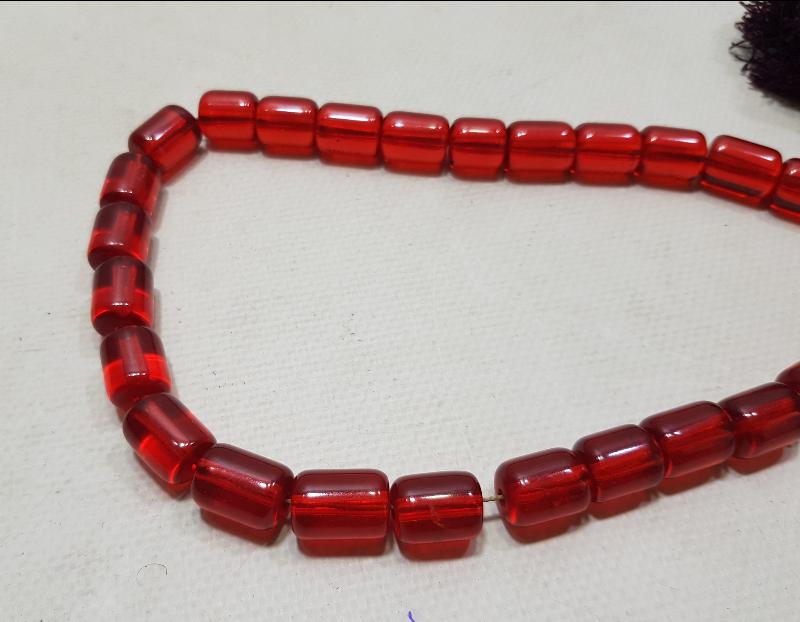 OSMANLI DÖNEMİ KALLAVİ BOY ATEŞ KEHRİBARI TESPİH