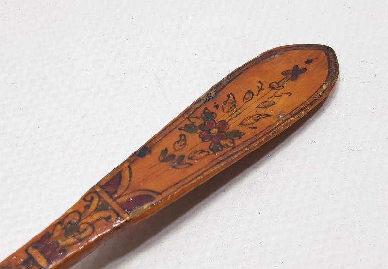 OSMANLICA BEYİT YAZILI AHŞAP KAŞIK