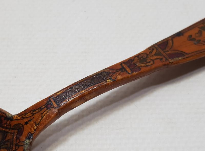 OSMANLICA BEYİT YAZILI AHŞAP KAŞIK