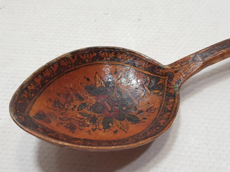 OSMANLICA BEYİT YAZILI AHŞAP KAŞIK