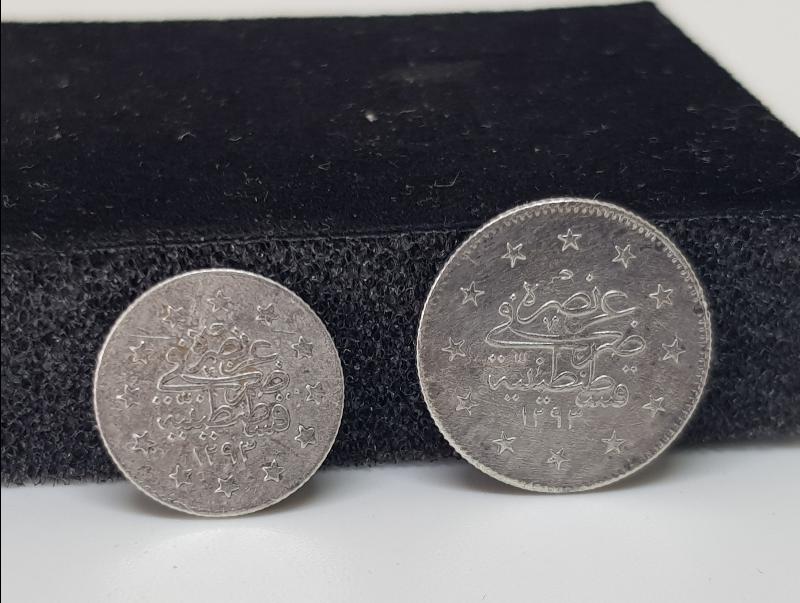 SULTAN ABDÜLHAMİD DÖNEMİ GÜMÜŞ 1 KURUŞ VE 2 KURUŞ LOTU