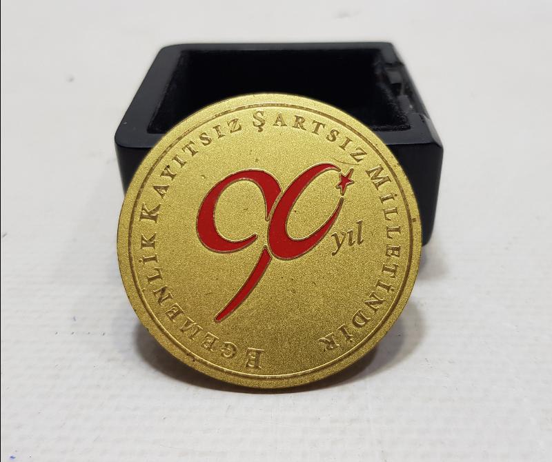 TÜRKİYE BÜYÜK MİLLET MECLİSİ ÇOK NADİR 90. YIL MADALYASI 