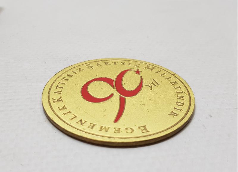 TÜRKİYE BÜYÜK MİLLET MECLİSİ ÇOK NADİR 90. YIL MADALYASI 