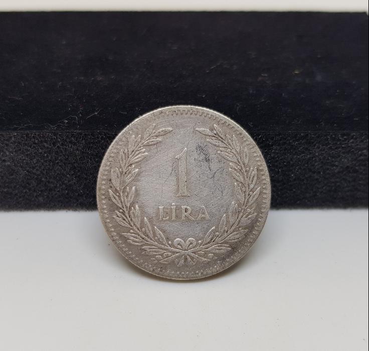 TÜRKİYE CUMHURİYETİ'NİN TEDAVÜLE VERİLMİŞ SON GÜMÜŞ PARASI 1948 TARİHLİ 1 LİRA