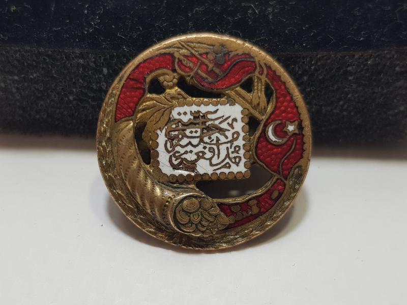 1. DÜNYA SAVAŞI DÖNEMİ ÇOK NADİR MÜDAFAİ MİLLİYE CEMİYETİ ROZETİ 