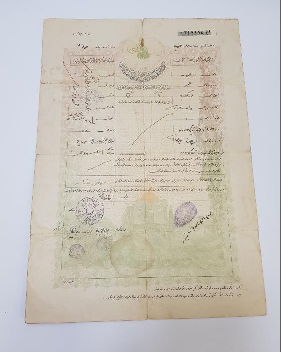 1. DÜNYA SAVAŞI DÖNEMİ SEFERBERLİK BELGESİ 