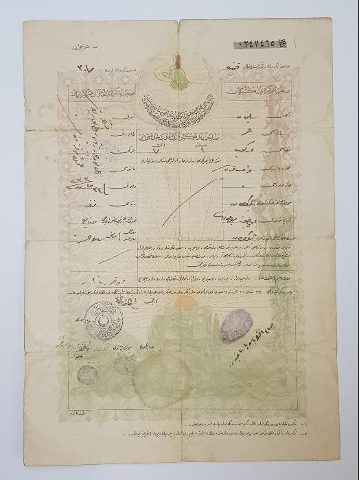 1. DÜNYA SAVAŞI DÖNEMİ SEFERBERLİK BELGESİ 