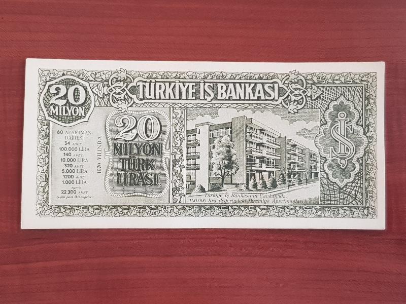 1970 TÜRKİYE İŞ BANKASI EŞYA PİYANGOSU PARA BENZERİ - NADİR