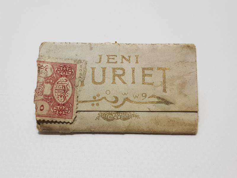 OSMANLI DÖNEMİ MEŞRUTİYET TEMALI ÇOK NADİR YENİ HÜRRİYET SİGARA KAĞIDI