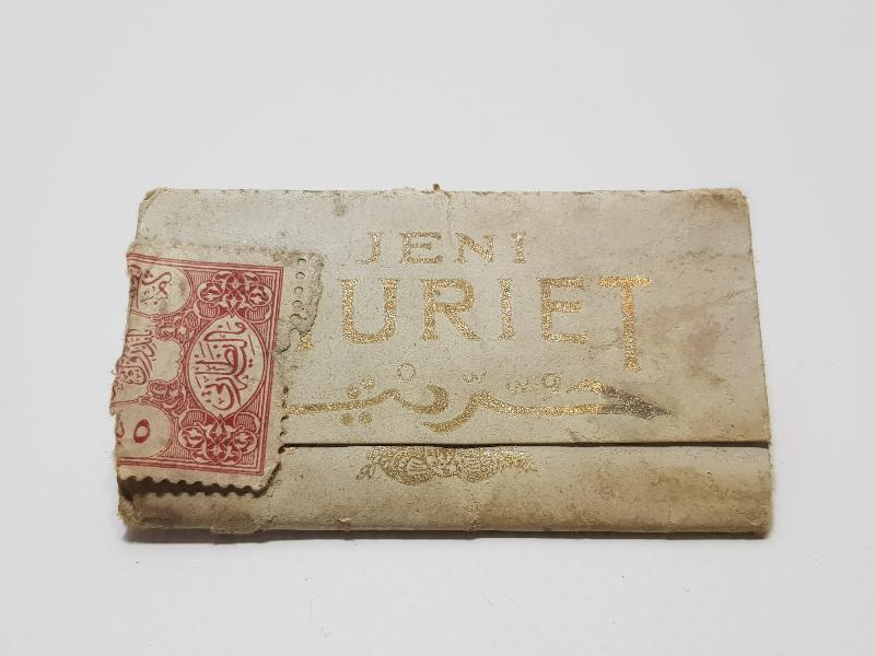 OSMANLI DÖNEMİ MEŞRUTİYET TEMALI ÇOK NADİR YENİ HÜRRİYET SİGARA KAĞIDI