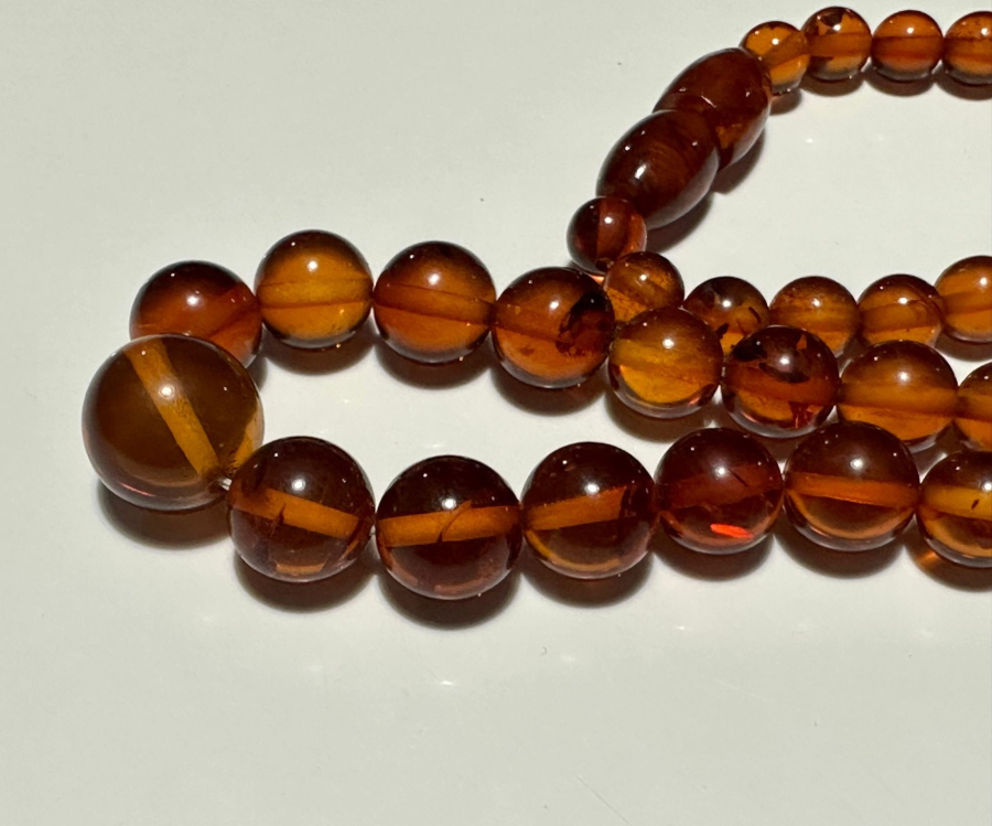 ANTİKA DAMLA KEHRİBAR KOLYE GERDANLIK