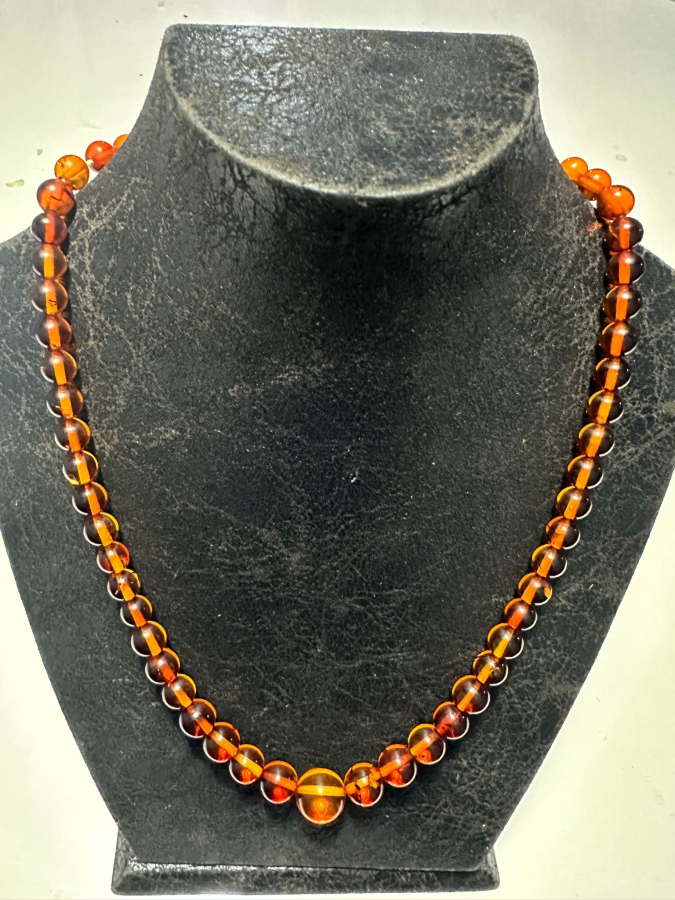 ANTİKA DAMLA KEHRİBAR KOLYE GERDANLIK