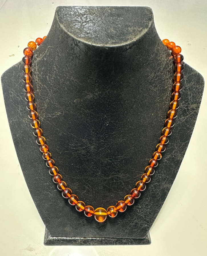 ANTİKA DAMLA KEHRİBAR KOLYE GERDANLIK