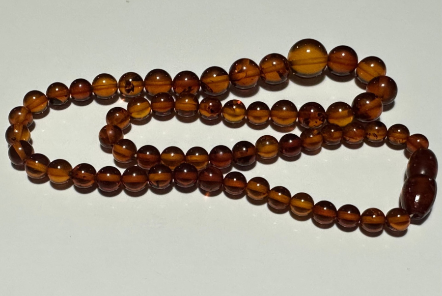 ANTİKA DAMLA KEHRİBAR KOLYE GERDANLIK