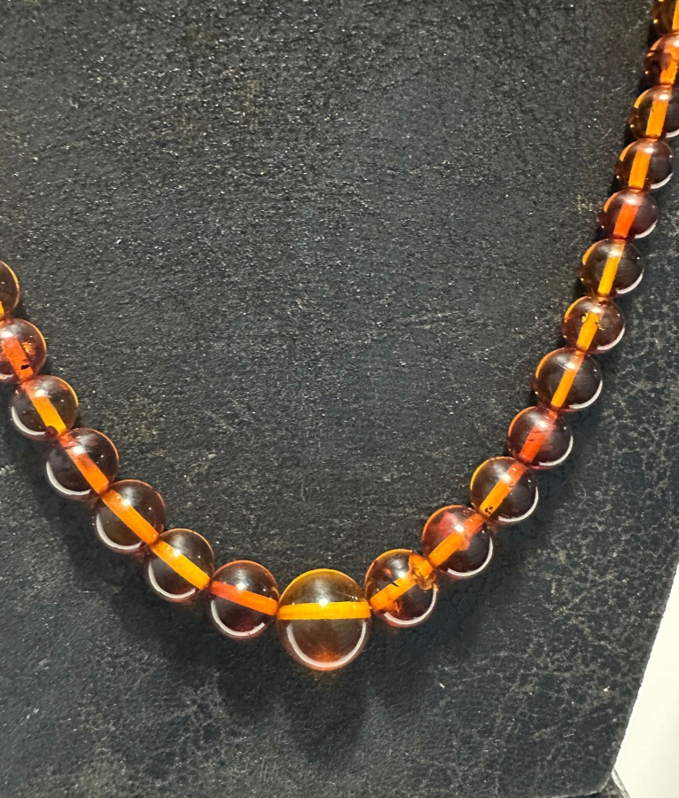 ANTİKA DAMLA KEHRİBAR KOLYE GERDANLIK