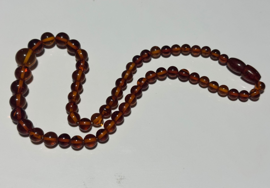 ANTİKA DAMLA KEHRİBAR KOLYE GERDANLIK