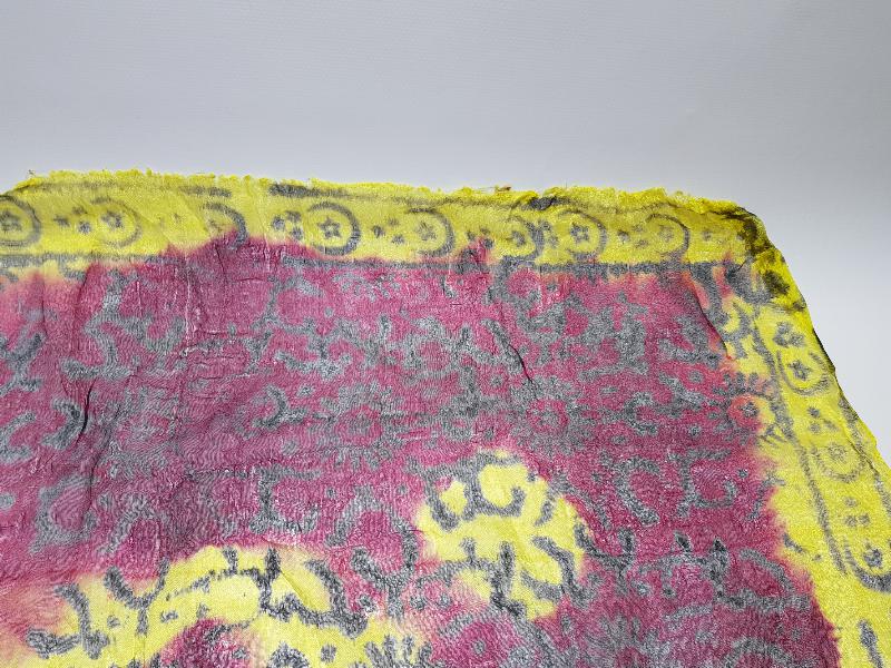 OSMANLI DÖNEMİ AY YILDIZLI İPEK BAŞ ÖRTÜSÜ - BÜRÜMCÜK