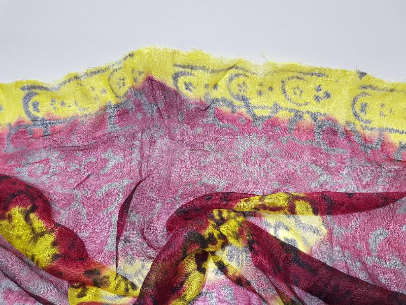 OSMANLI DÖNEMİ AY YILDIZLI İPEK BAŞ ÖRTÜSÜ - BÜRÜMCÜK