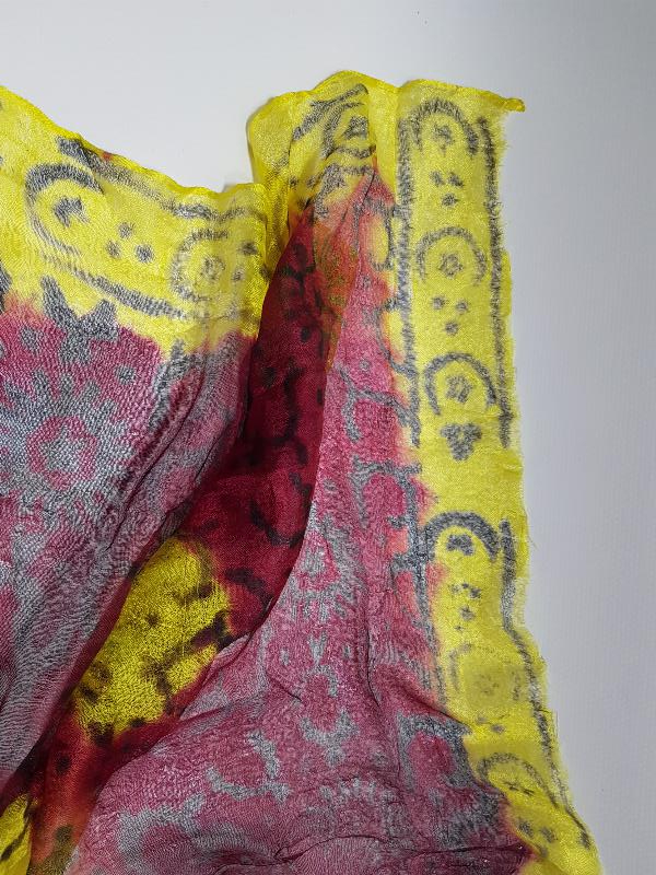 OSMANLI DÖNEMİ AY YILDIZLI İPEK BAŞ ÖRTÜSÜ - BÜRÜMCÜK