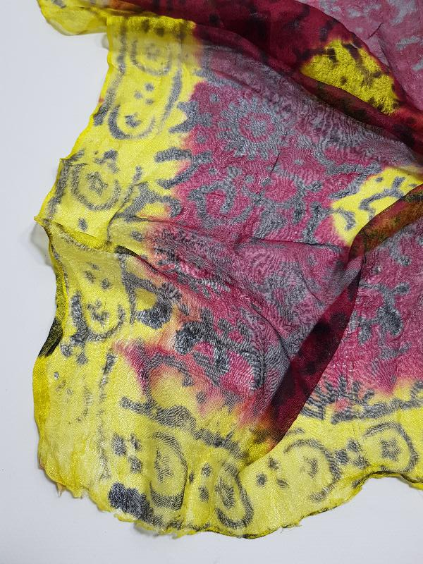 OSMANLI DÖNEMİ AY YILDIZLI İPEK BAŞ ÖRTÜSÜ - BÜRÜMCÜK